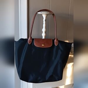 Sold LONGCHAMP Le Pliage Original Large Tote Black Nylon Travel Shoulder Bag⚘️